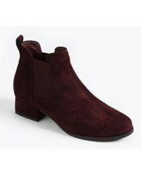 maurices - Supercush Lexie Burgundy Slip On Chelsea Boot - Lyst