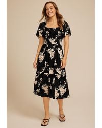 fall modest dress The Jacey Modest Floral Maxi Dress Grey Quilt / XS