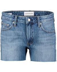 Calvin Klein SHORT IN DENIM VITA MEDIA - Blu
