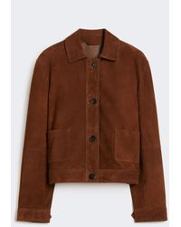 Max Mara - Suede Boxy Jacket - Lyst