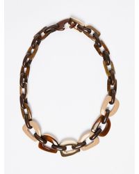Max Mara - Resin And Metal Chain Necklace - Lyst