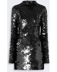 Max Mara - Short Dress With Nuanced Sequin Detail - Lyst