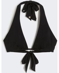 Max Mara - Shiny Jersey Triangle Bikini Top - Lyst