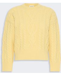 Max Mara - Cable Knit Wool Yarn Jumper - Lyst