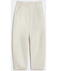 Max Mara - Coated Fabric Barrel-Leg Trousers - Lyst
