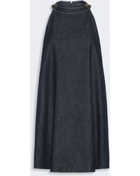 Max Mara - Short Sleeveless Cotton Denim Dress - Lyst