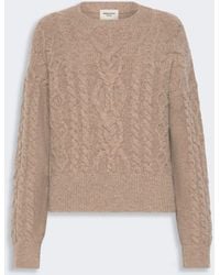 Max Mara - Cable Knit Wool Yarn Jumper - Lyst