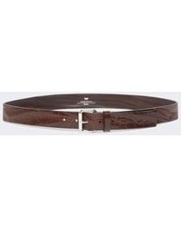 Max Mara - Croc Print Leather Belt - Lyst