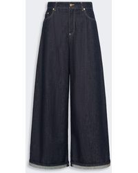 Max Mara - Vaqueros De Pernera Ancha De Denim De Algodón - Lyst