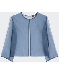 Max Mara - Silk Organza Cropped Jacket - Lyst
