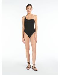 Max Mara - Jersey One-piece One-shoulder Swimsuit - Lyst