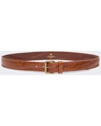 Max Mara - Croc Print Leather Belt - Lyst