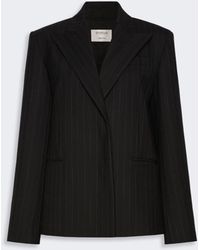 Max Mara - Straight Stretch Wool-Blend Blazer - Lyst
