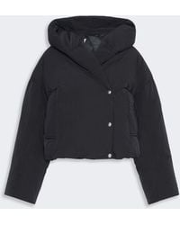 Max Mara - Short Crinkled Fabric Down Jacket - Lyst