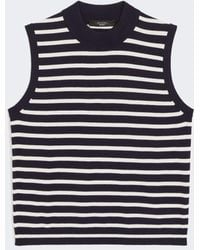Max Mara - Stretch Viscose Yarn Top - Lyst