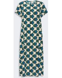 Weekend by Maxmara - Silk Printed Midi Dress - Lyst