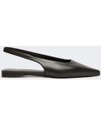 Max Mara - Nappa Leather Flat Slingbacks - Lyst