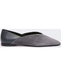 Max Mara - Split Leather And Nappa Leather Ballet Flats - Lyst
