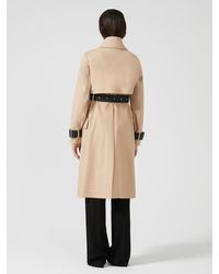 Max Mara Trench-coat avec ornements en cuir contrastant - Neutre