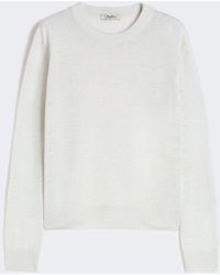 Max Mara - Pullover Mit Rundhalsausschnitt Aus Leinen - Lyst