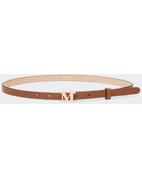 Max Mara - Gürtel Mit Monogramm Aus Leder - Lyst