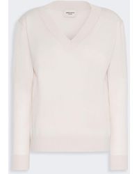 Max Mara - Wool, Silk And Cashmere V-Neck Sweater - Lyst