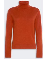 Max Mara - Jersey De Cuello Alto De Lana Con Parches Con Logotipo - Lyst