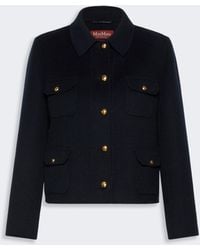 Max Mara - Wool, Cashmere And Silk Varsity Jacket - Lyst