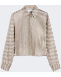 Max Mara - Printed Silk Cropped Shirt - Lyst