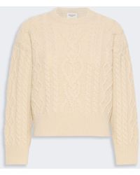 Max Mara - Cable Knit Wool Yarn Jumper - Lyst