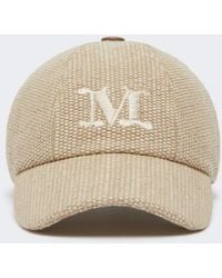 Max Mara - Raffia-Effect Basketweave Baseball Hat - Lyst