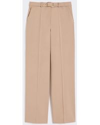 Max Mara - Wide-Fit Stretch Wool Gabardine Trousers - Lyst