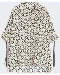 Max Mara - Oversized Printed Poplin Shirt - Lyst