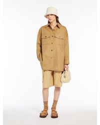 Max Mara - Cotton And Linen Basketweave Jacket - Lyst