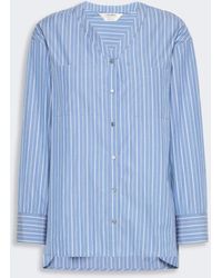 Max Mara - Camisa De Popelina De Algodón A Rayas - Lyst