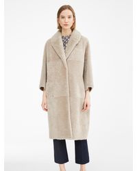 Max Mara Manteau en peau de mouton - Neutre