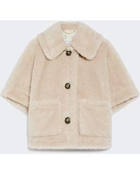 Max Mara - Alpaca And Wool Teddy Fabric Boxy Cape - Lyst