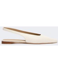 Max Mara - Nappa Leather Flat Slingbacks - Lyst