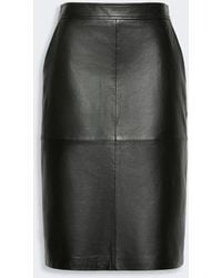 Max Mara - Hammered Leather Pencil Skirt - Lyst