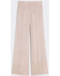Max Mara - Long Silk Trousers - Lyst