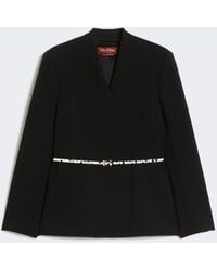 Max Mara - Chaqueta De Cady Con Cierre Cruzado De Doble Botón Y Cinturón - Lyst