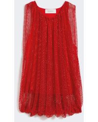 Max Mara - Mesh Top With Crystals - Lyst