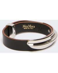 Max Mara - Armband Aus Leder Und Metall - Lyst