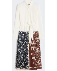 Max Mara - Printed Cotton And Twill Shirt Dress - Lyst