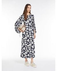 Max Mara - Jersey Dress With Printed Sleeves - Lyst