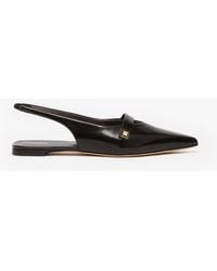 Max Mara - Flat Leather Sandals - Lyst
