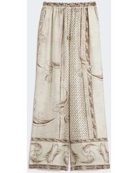 Max Mara - Flowing Printed Silk Pants - Lyst