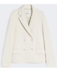 Max Mara - Double-Breasted Scuba Jersey Jacket - Lyst