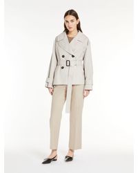 Max Mara - Double-breasted Trench Coat In Water-resistant Cotton Twill - Lyst