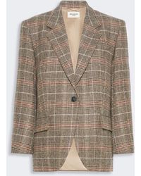 Max Mara - Prince Of Wales Check Wool Single-Breasted Blazer - Lyst
